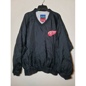 Fans Gear Detroit Redwings Pullover Vintage Windbreaker Size XL